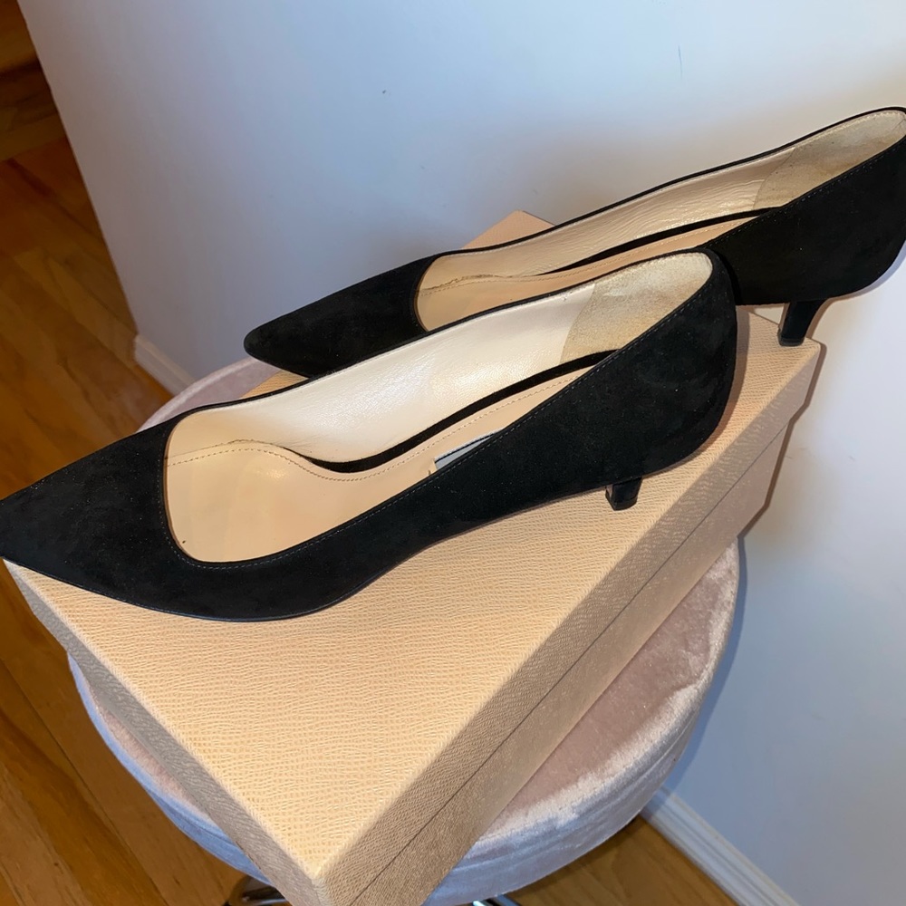 Black suede Prada kitty heel - Picture 3 of 4